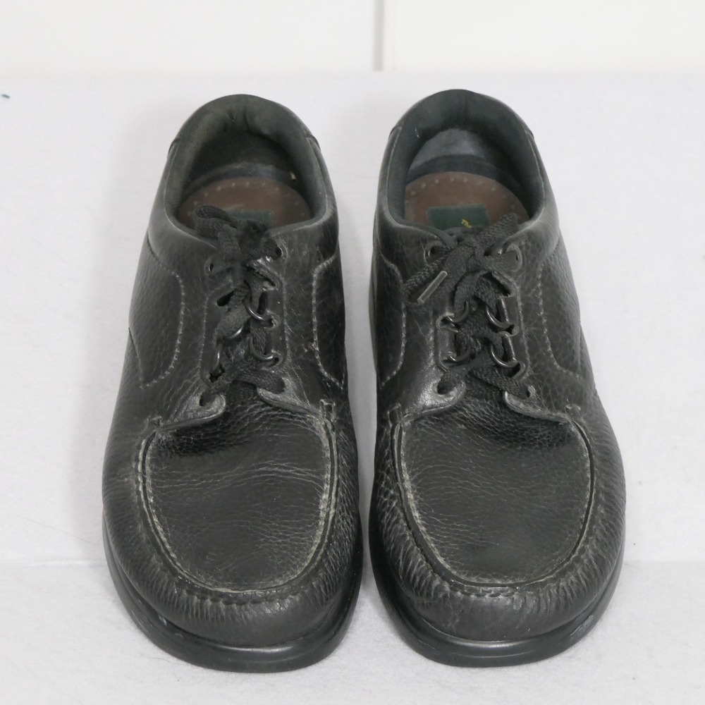 SAS Men's Bout Time Black Leather Lace Up Comfort Shoes 8.5 Walking Made in USA